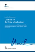 Cover: L'article 53 du Code p&eacute;nal suisse - St&auml;mpfli Verlag