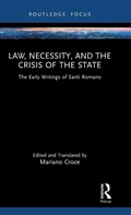 Cover: Law, Necessity, and the Crisis of the State - Routledge