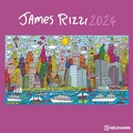 Cover: N NEUMANN VERLAGE James Rizzi Brosch&uuml;renkalender 2024, im Format 30 x 30 cm (30 x 60 ge&ouml;ffnet), Monatskalender im Pop Art Stil, Kunstkalender mit Illustrationen - Neumann