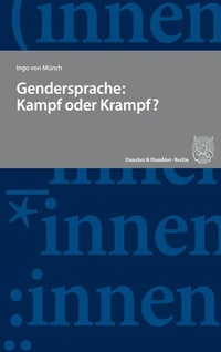 Abbildung von: Gendersprache: Kampf oder Krampf? - Duncker & Humblot
