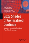 Cover: Sixty Shades of Generalized Continua - Springer
