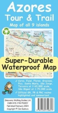 Abbildung von: Azores Tour & Trail Super-Durable Map (2nd edition) - Discovery Walking Guides Ltd