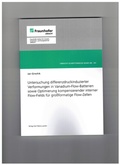 Cover: Untersuchung differenzdruckinduzierter Verformungen in Vanadium-Flow-Batterien sowie Optimierung kompensierender interner Flow-Fields f&uuml;r gro&szlig;formatige Flow-Zellen - Karl Maria Laufen Buchhandlung und Verlag