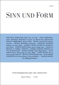 Cover: SINN UND FORM 1/2023 - SINN und FORM