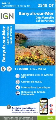 Abbildung von: Banyuls-sur-Mer / Cote Vermeille / Col du Perthus: 2549OT - Institut Geographique National