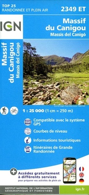 Abbildung von: Massif du Canigou - Massis del Canigo: 2349ET - Institut Geographique National