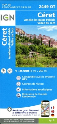 Abbildung von: Ceret / Amelie-les-Bains-Palalda / Vallee du Tech: 2449OT - Institut Geographique National