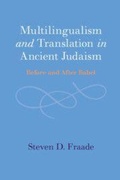Cover: Multilingualism and Translation in Ancient Judaism - Cambridge University Press