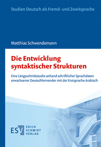 Abbildung von: Die Entwicklung syntaktischer Strukturen - Erich Schmidt Verlag