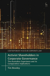 Abbildung von: Activist Shareholders in Corporate Governance - Hart Publishing