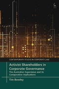 Cover: Activist Shareholders in Corporate Governance - Hart Publishing