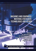 Cover: Machines and Equipment: Materials Research, Technologies and Design - Trans Tech Publications Ltd