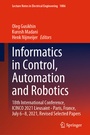 Cover: Informatics in Control, Automation and Robotics - Springer