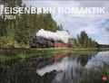 Cover: Eisenbahn Romantik Posterkalender 2024. Besonderer Wandkalender mit 12 traumhaften Fotos von seltenen Z&uuml;gen und romantischen Landschaften. Foto-Kalender 2024. 44 x 34 cm. - Heye