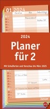 Cover: Basic Planer für zwei 2024. Praktischer Wandplaner für 2 mit 3 Spalten. Wandkalender mit Schulferien und 3-Monats-Ausblick. Terminkalender 2024 zum Eintragen. - Heye