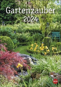 Abbildung von: Gartenzauber Kalender 2024. Wandkalender mit 12 prachtvollen Fotos schöner Gärten. Farbenprächtiger Bildkalender für die Wand. Foto-Terminkalender zum Eintragen. - Heye