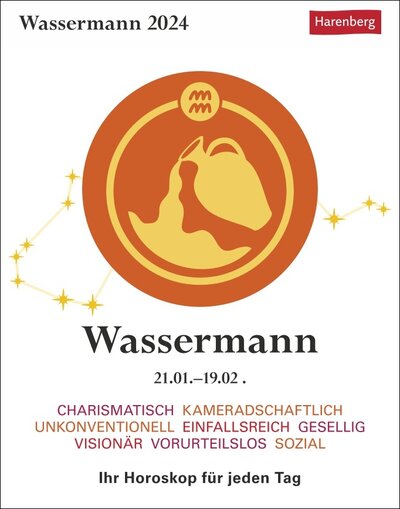 Abbildung von: Wassermann Sternzeichenkalender 2024 - Harenberg