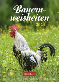 Abbildung von: Bauernweisheiten Wochenkalender 2024. Kleiner Wandkalender mit 53 praktischen Haus- und Gartentipps. Foto-Kalender mit schönen Naturfotos. Wandplaner ca. DIN A5 - Harenberg