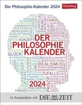Cover: Der Philosophie-Kalender Tagesabrei&szlig;kalender 2024. Interessanter Tischkalender mit t&auml;glichem Wissen. Tageskalender mit spannenden Denkans&auml;tzen. Kalender 2024 zum Aufstellen - Harenberg