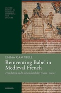 Cover: Reinventing Babel in Medieval French - Oxford University Press