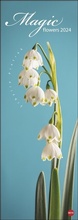 Cover: Magic Flowers Vertical Kalender 2024. Langer Wandkalender mit farbenpr&auml;chtigen Blumen-Fotos. Dekorativer XL Kalender vertikal mit beeindruckenden Bl&uuml;ten. 25 x 69 cm. - Heye