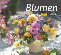 Bild vergrößern Bild: times&more Blumen Bildkalender 2024. Posterkalender mit 12 Fotos wunderschöner Blumensträuße. Dekorativer Wan-Kalender mit Blumenfotos. 30 x 27 cm. - Heye