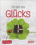 Cover: Ein Jahr des Gl&uuml;cks Mini-Geschenkkalender 2024. Jeden Tag ein kleines Gl&uuml;ck - Zitate, Aphorismen und Sprichw&ouml;rter im kleinen Jahreskalender. Motivierender Mini-Kalender zum Aufstellen - Harenberg