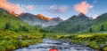 Cover: Alpenpanorama Kalender 2024. Die Berge der Schweiz, Deutschlands und &Ouml;sterreichs in einem Gro&szlig;format-Kalender. Atemberaubende Panoramafotos der Alpen in einem gro&szlig;en Wandkalender. - Weingarten