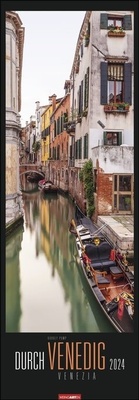 Abbildung von: Durch Venedig Kalender 2024. Versteckte Ecken der Lagunenstadt in einem länglichen Kalender. Beeindruckende Fotos aus einem stillen Venedig von Károly Pump in einem länglichen Wandkalender XXL. - Weingarten