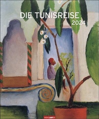 Abbildung von: Die Tunisreise Edition Kalender 2024. Aquarelle und Ölbilder von Paul Klee und August Macke in einem großen Wandkalender. Kunstkalender Großformat 46x55 cm - Weingarten