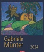 Cover: Gabriele Münter Kalender 2024. Kunstvoller Wandkalender mit expressiven Werken der bekannten deutschen Malerin des "Blauen Reiters". Großer Kunst-Kalender 2024. 46x55 cm. - Weingarten