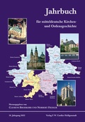 Cover: Jahrbuch f&uuml;r mitteldeutsche Kirchen- und Ordensgeschichte - Verlag F. W. Cordier