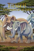Cover: Footprints in the Sand (Thunder: An Elephant's Journey, #2) - worldcastlepublishing