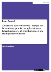 Abbildung von: Aphasische Syndrome sowie Therapie und Behandlung spezifischer Aphasieformen. Lateralisierung von Sprachfunktionen und Hemisphärendominanz - GRIN Verlag