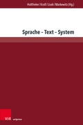 Cover: Sprache - Text - System - Brill Deutschland