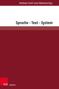 Enlarge image Cover: Sprache - Text - System - Brill Deutschland