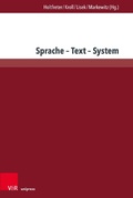 Cover: Sprache - Text - System - V&R unipress