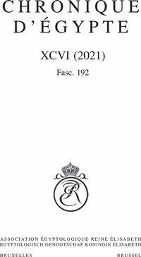 Abbildung von: Chronique d'Egypte - Brepols