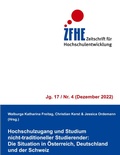 Cover: Hochschulzugang und Studium nicht-traditioneller Studierender: Die Situation in &Ouml;sterreich, Deutschland und der Schweiz - Zeitschrift f&uuml;r Hochschulentwicklung Jg. 17