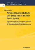 Cover: Autonomieunterst&uuml;tzung und emotionales Erleben  in der Schule - Waxmann Verlag GmbH