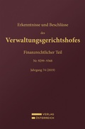 Cover: Erkenntnisse und Beschl&uuml;sse des Verwaltungsgerichtshofes - Verlag &Ouml;sterreich
