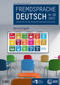 Cover: Fremdsprache Deutsch - - Heft 68 (2023): Nachhaltigkeit - Erich Schmidt Verlag