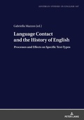 Cover: Language Contact and the History of English - Peter Lang Verlag