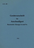 Cover: L.Dv. 289 Ger&auml;tevorschrift f&uuml;r Anschnallgurt Baumuster Ahangu 2e und 9a - Books on Demand
