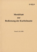 Cover: D 922/5 Merkblatt zur Bedienung der Kurbelmaste - Books on Demand