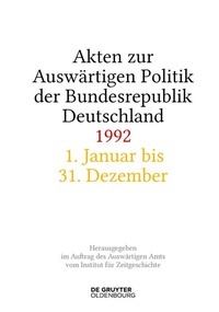 Bild: Akten zur Auswärtigen Politik der Bundesrepublik Deutschland 1992 - De Gruyter Oldenbourg