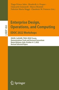 Enlarge image Cover: Enterprise Design, Operations, and Computing. EDOC 2022 Workshops - Springer