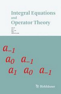 Abbildung von: Integral Equations and Operator Theory - Birkhäuser
