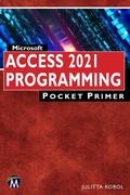 Cover: Microsoft Access 2021 Programming Pocket Primer - Mercury Learning and Information