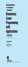 Cover: Solutions Manual to accompany Elementary Linear Programming with Applications - Academic Press